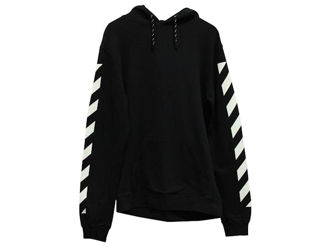 White Diagonal Off White Hooded Sweatshirt Off-White Diagonal