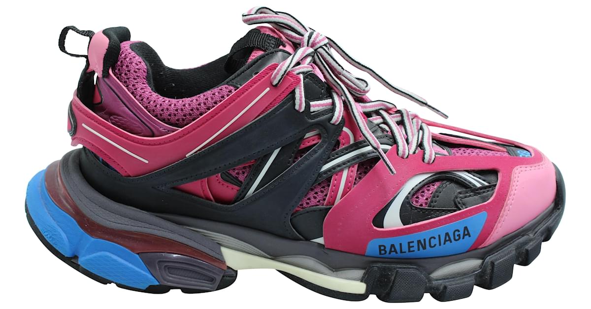 Balenciaga Track Sneakers - black/red/pink