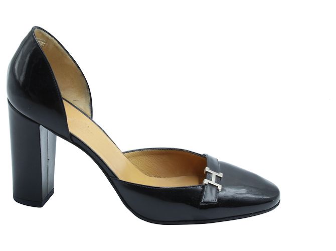 Escarpins Hermès Femme En Daim Marron - Talons Moyens - Pointure 38 EUR - Occasion