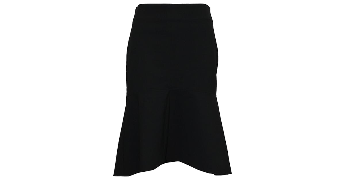 Brunello Cucinelli Fluted Midi Skirt in Black Polyamide Nylon ref ...