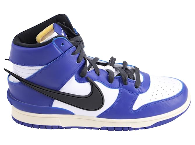 Nike Dunk High x Ambush in Deep Royal/White/Black Leather ref