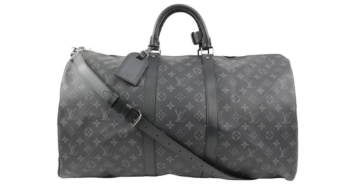 Louis Vuitton Monogram Eclipse Keepall Bandouliere 55 Duffle Bag Strap 39l0V ref.571796 Joli Closet
