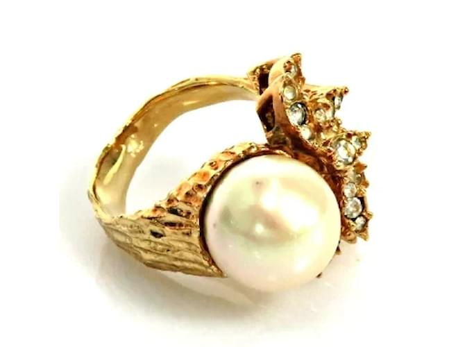 アクセサリー Vintage Christian Dior Stone Ring Gold Christian Dior Ring metal Gold Auth yk16507 | eBay