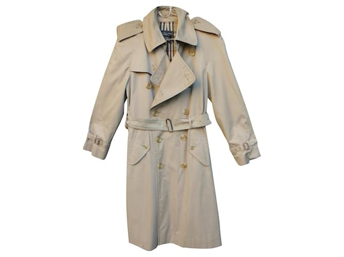 vintage Burberry men's trench coat size S Beige Cotton Polyester