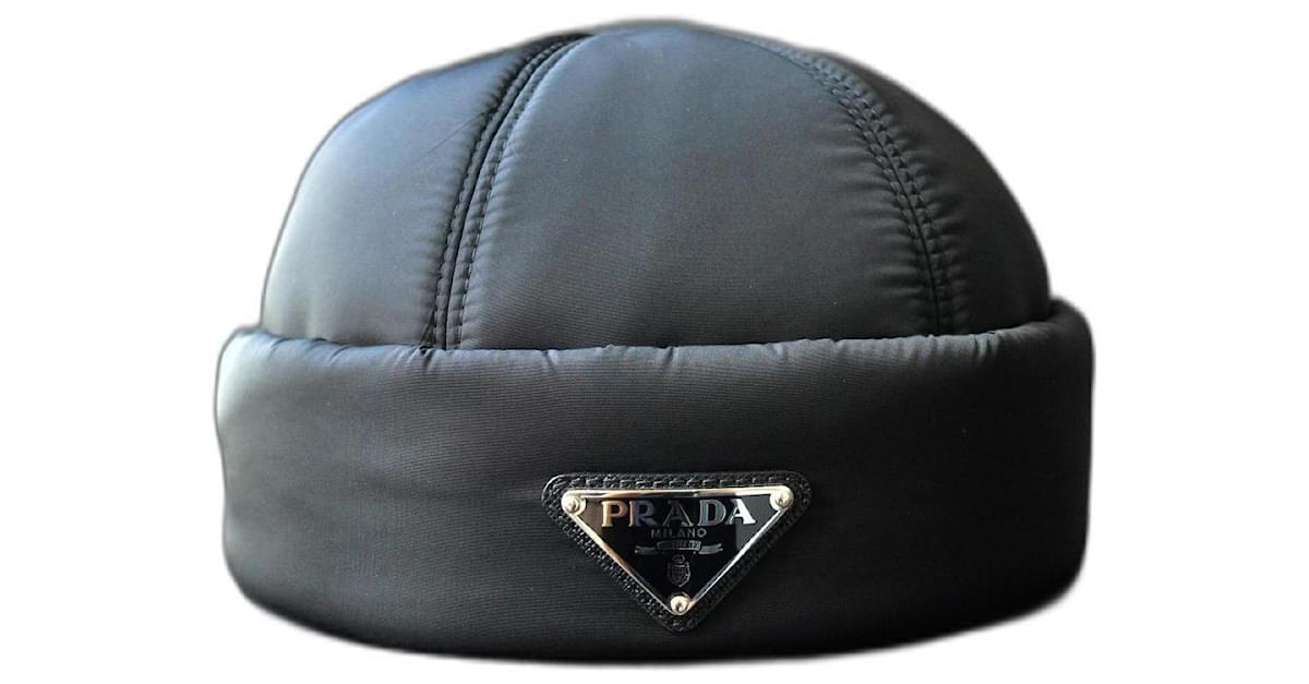 Prada Hats Beanies Black Nylon  - Joli Closet