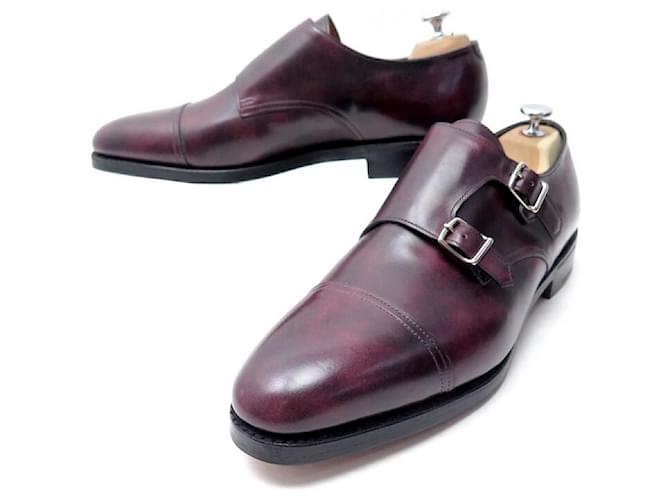 John Lobb William Kieselsteine Korn Captoe Doppelmönch Kleid Schuhe Gr. UK  10,5
