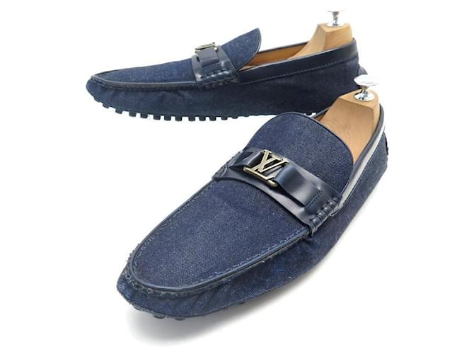 NEW LOUIS VUITTON SHOES HOCKENHEIM DENIM MOCCASIN 11 45 CANVAS
