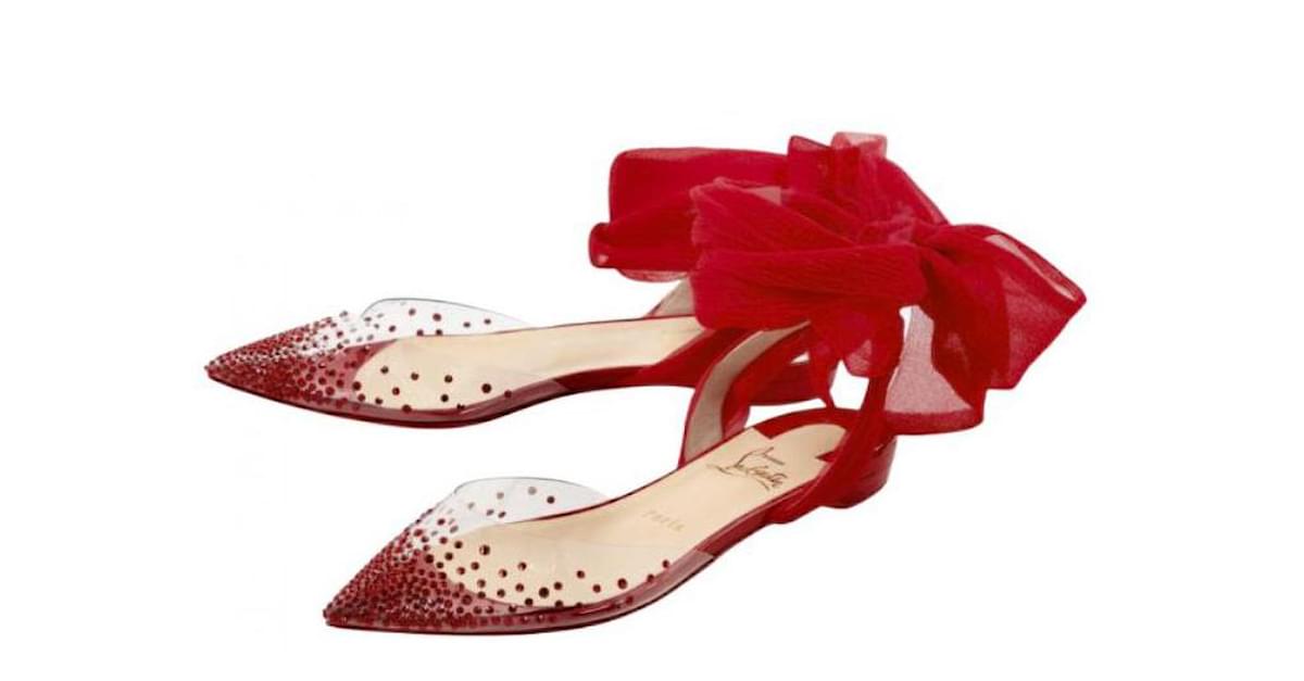 Christian Louboutin Miragirl flat Red Leather ref.576458 Joli Closet