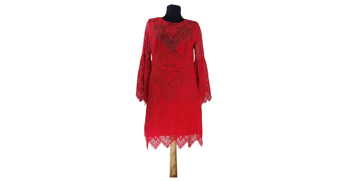 Bcbg Max Azria Robes Polyester Nylon Rouge ref.577045 Joli Closet