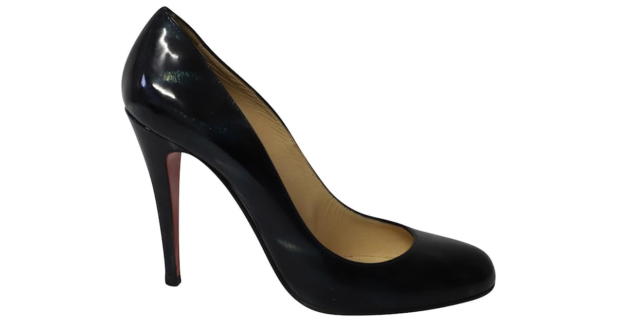 Christian Louboutin Decollete 868 Jazz in Black Calf Leather Pony style calfskin ref.577861 Joli Closet