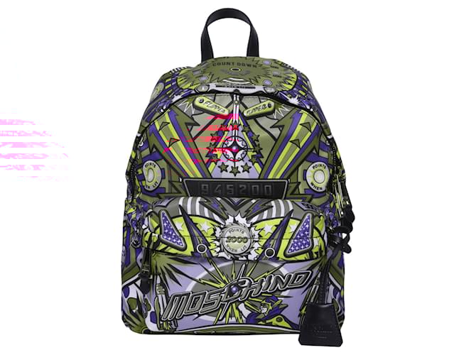 Moschino Pinball Print Nylon Backpack Multiple colors Polyester