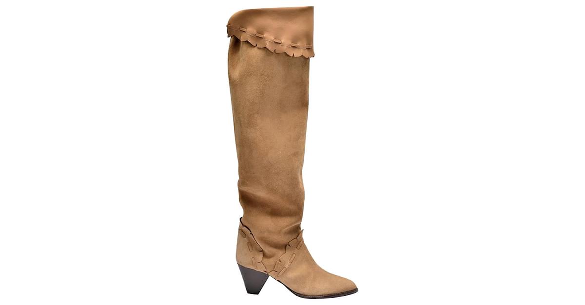 Isabel marant discount scalloped suede boots