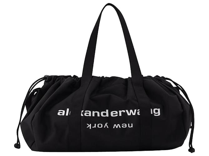 Alexander Wang Primal Drawstring Duffle bag in Black Nylon ref.578058