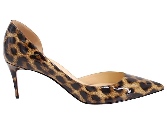 christian louboutin iriza 70 Pumps in Animal Print Patent Leather