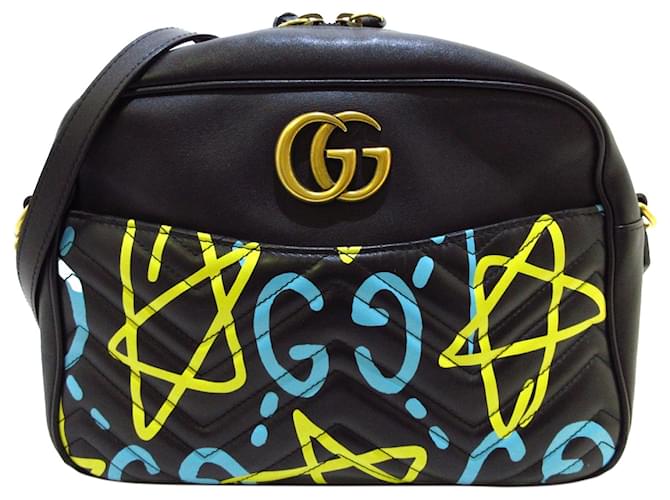 Gucci Black GG Marmont Ghost Crossbody Bag Multiple colors Leather