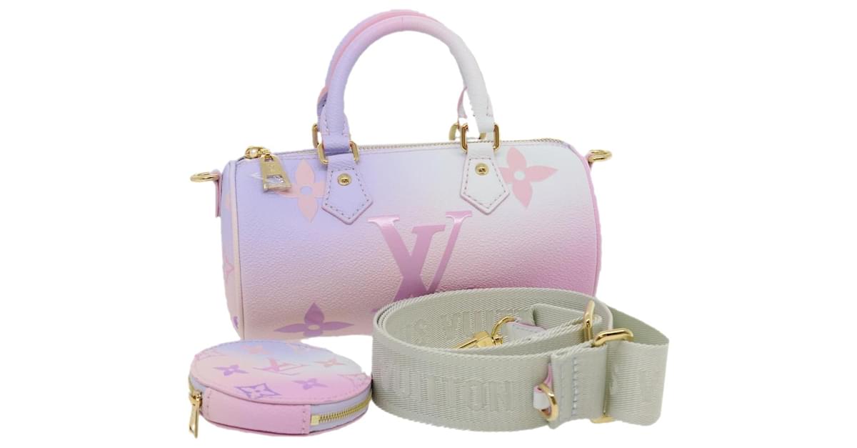 FWRD Renew Louis Vuitton Monogram Satin Boulogne Shoulder Bag in Pink