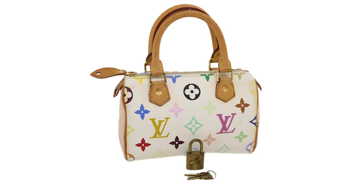 LOUIS VUITTON Monogram Multicolor Mini Speedy Hand Bag White M92645 Auth  tp247 ref.584044 - Joli Closet