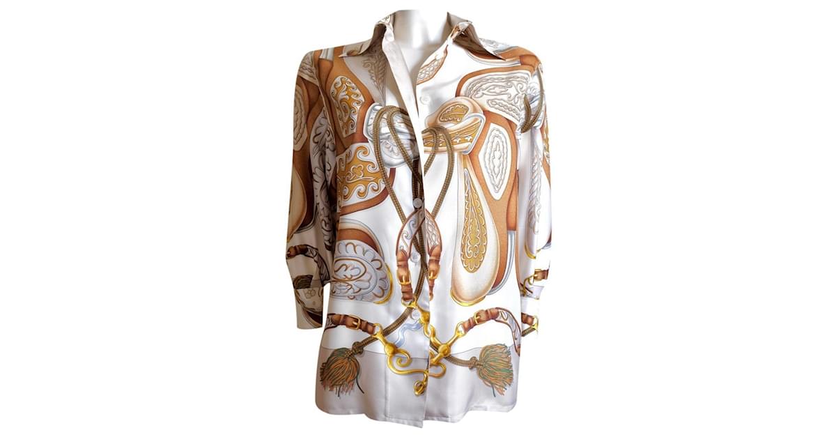 HERMÈS silk shirt Multiple colors ref.584839 - Joli Closet