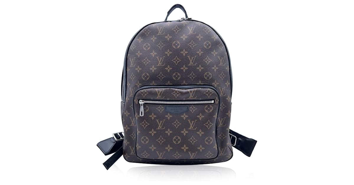 Louis-Vuitton backpack- Josh Canvas Backpack, Leather, Gently Used