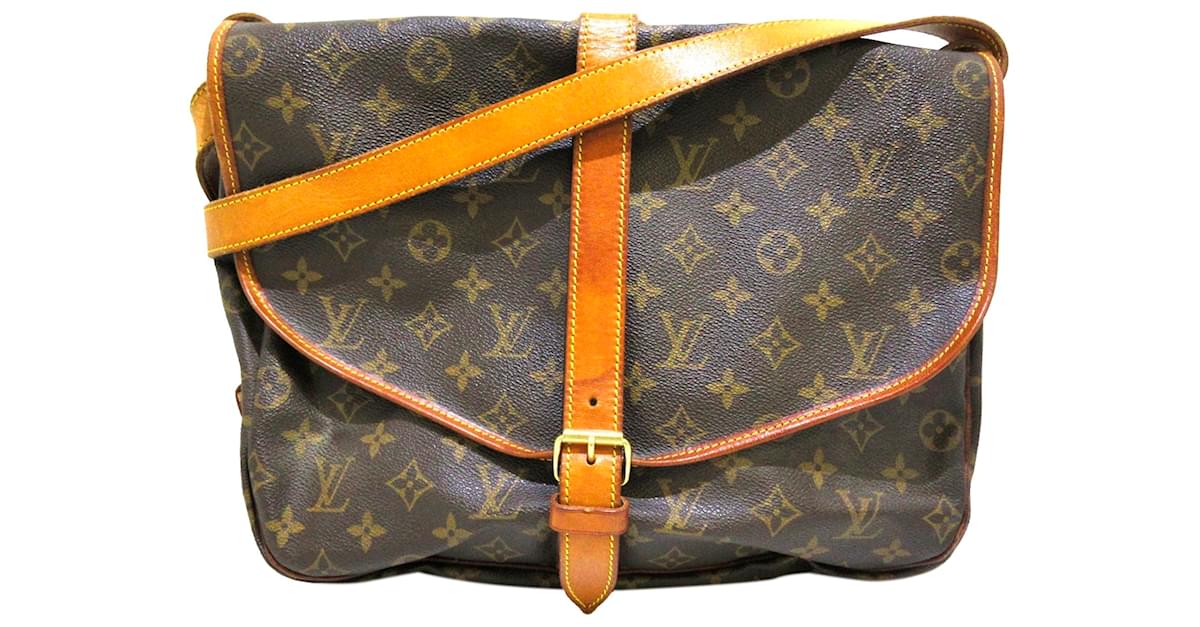 Louis Vuitton Monogram Saumur 35 M42254 Brown Cloth ref.863916