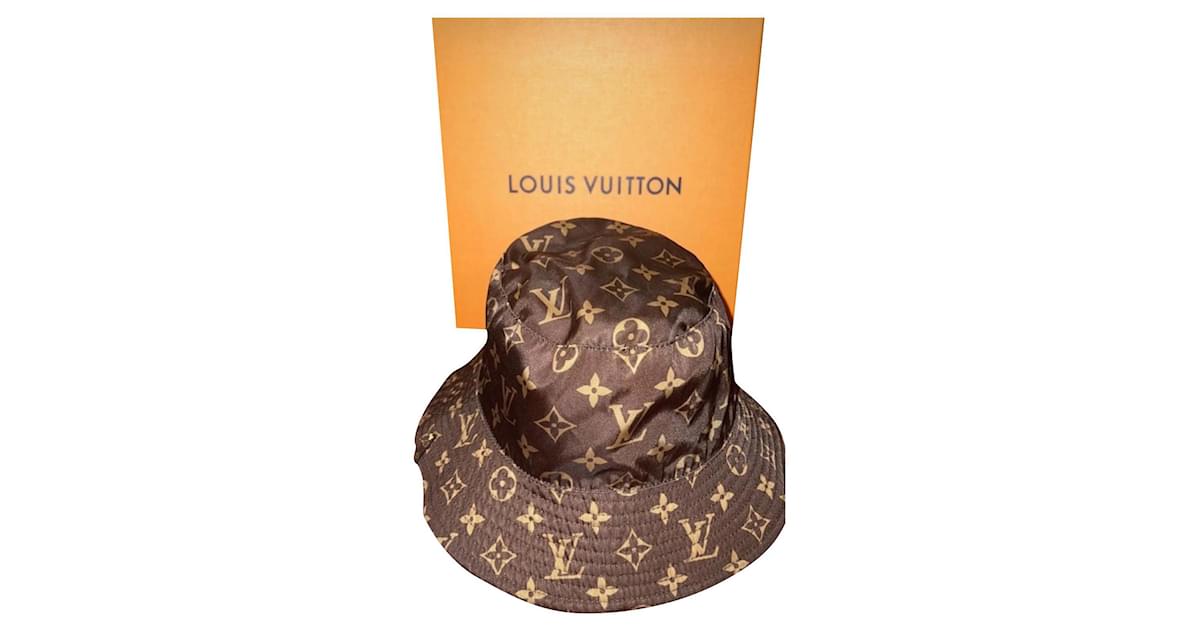 Louis Vuitton Monogram Essential Leather Bucket Hat In Brown - Praise To  Heaven