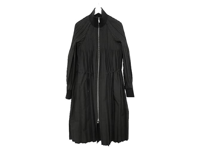 PLEATS PLEASE ISSEY MIYAKE / コート/5/ポリエステル/BLK/PP19-F373 Issey Miyake Pleats Please Black Parka Coat Polyester ref.591380