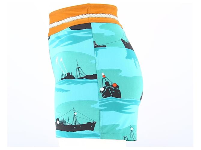 Maillot de bain bleu Hermès Coton ref.591483 - Joli Closet