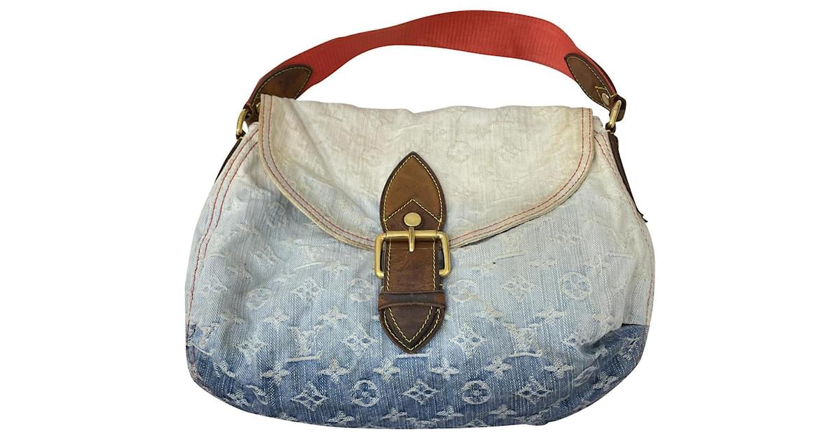 Louis Vuitton, Bags, Rarelouis Vuittondenim Sunburst Blue