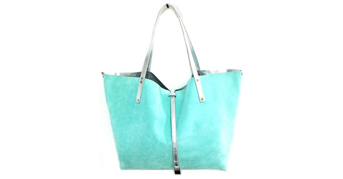 Tote Tiffany & Co Blue in Suede - 29529962