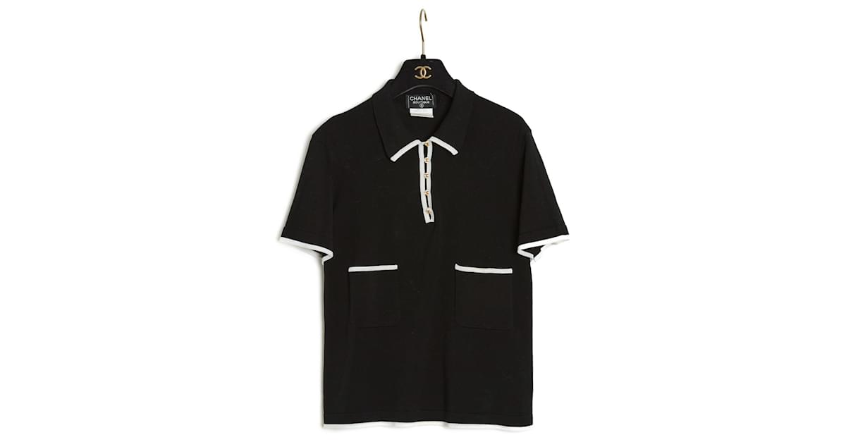 Chanel 2020 Short Sleeve Polo - Black Tops, Clothing - CHA920718