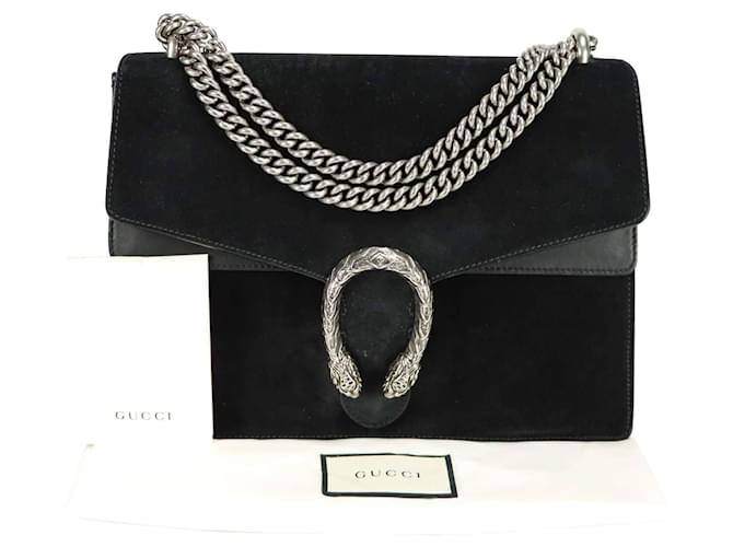 Gucci Dionysus Medium Black Suede Joli Closet