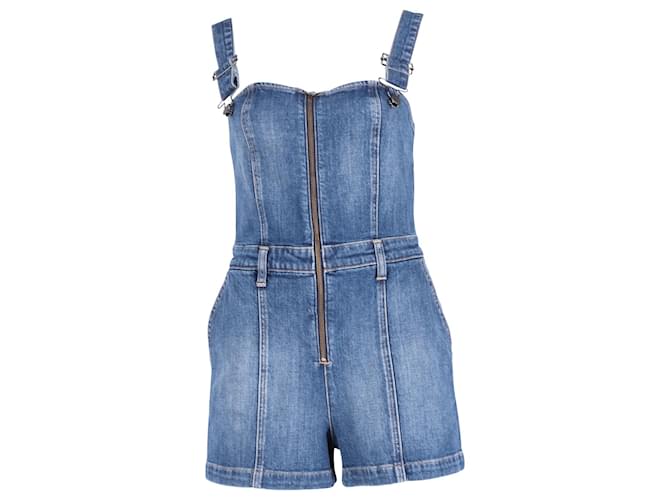 T3608 Denim Playsuit Light Blue