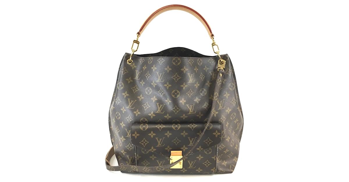 Louis Vuitton Metis Hobo Bag Monogram Canvas Brown Leather ref