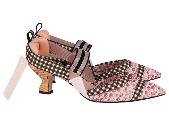 パンプス FENDI MULTICOLOR COLIBRI PUMPS Fendi Multicolor Trim Colibri Slingback Pumps Multiple