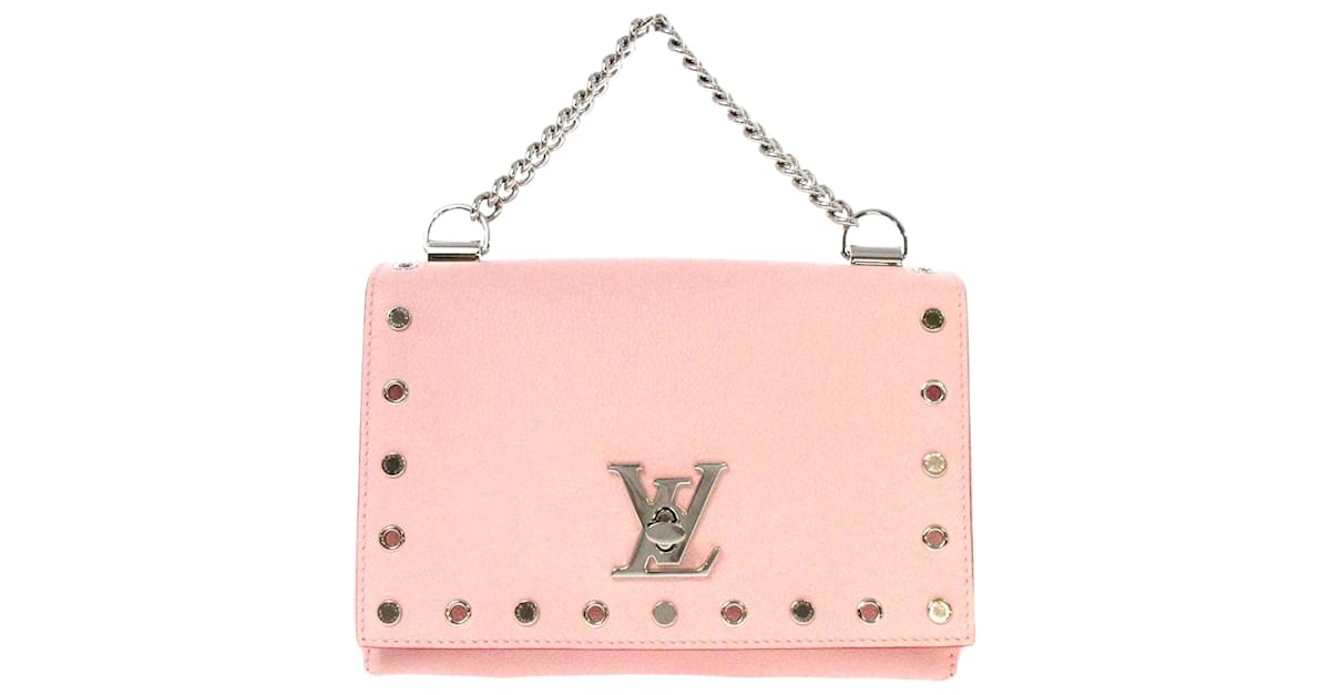 Louis Vuitton Pink LockMe Backpack Leather Pony-style calfskin ref