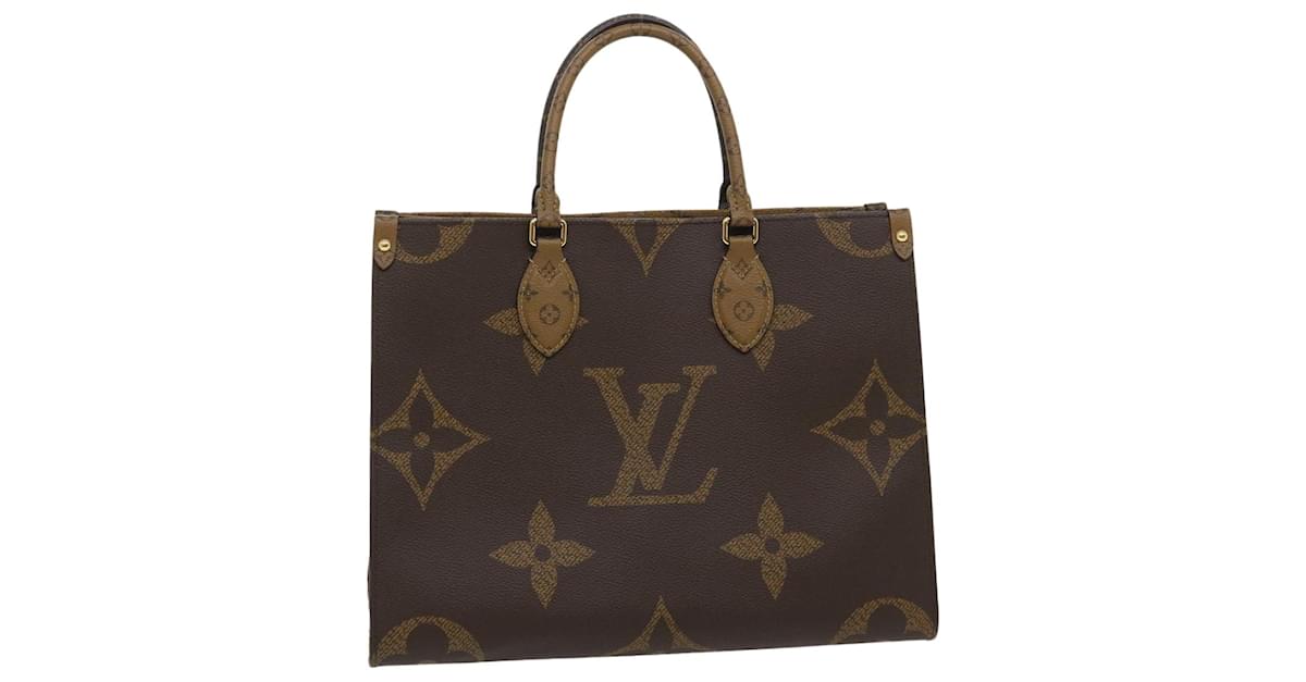 LOUIS VUITTON Monogram Reverse Giant On The Go MM Tote Bag M45321 LV Auth  lt498a Cloth ref.598303 - Joli Closet