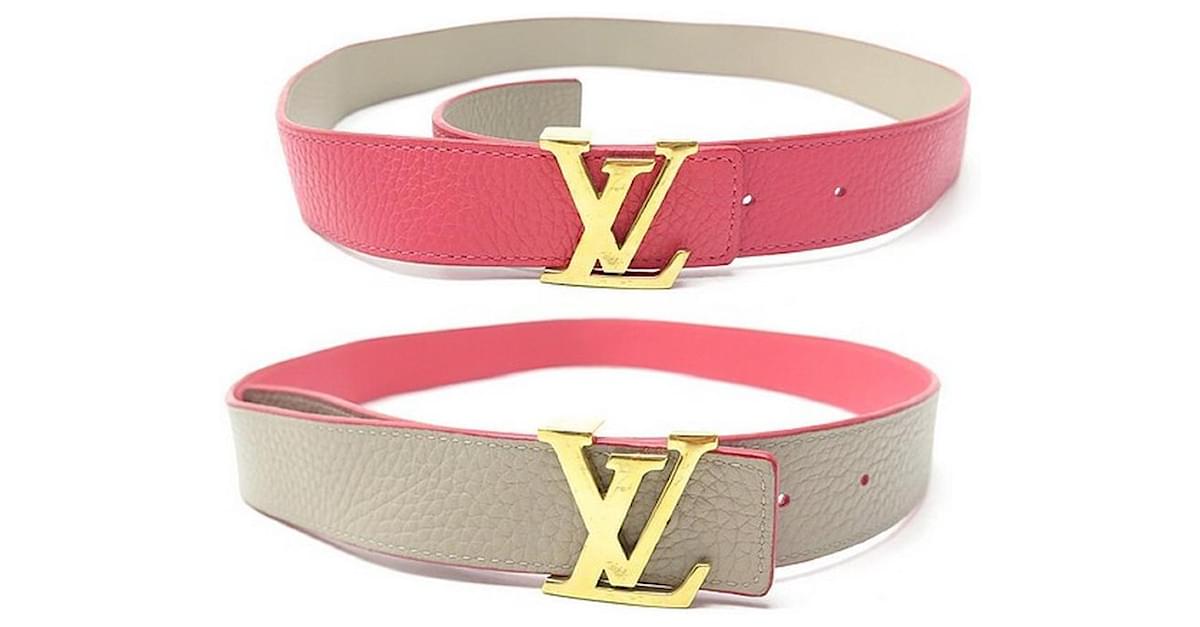 Louis Vuitton LV initials 30mm Reversible Belt, Pink, 85