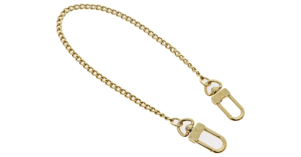 LOUIS VUITTON Chain Strap Gold LV Auth 28604 Golden Metal ref