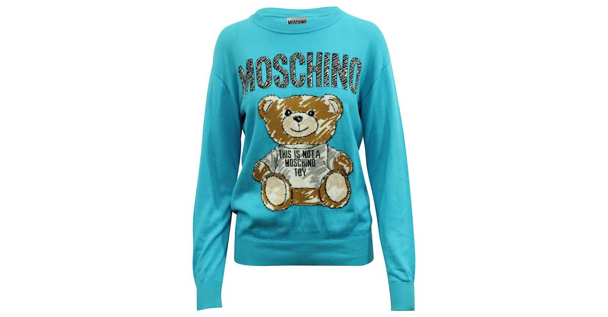 Accent textured teddy sweatshirt, Moschino