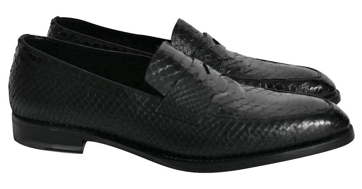 Dior Homme Black Python Loafers ref.604185 - Joli Closet