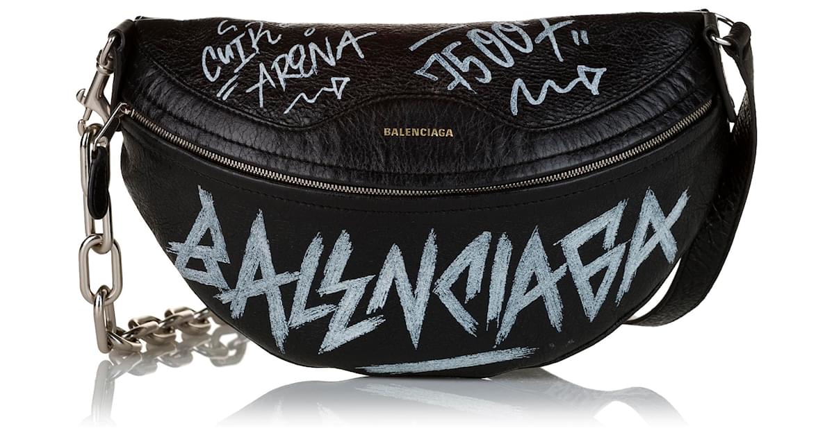 Balenciaga Graffiti Souvenir Leather Belt Bag