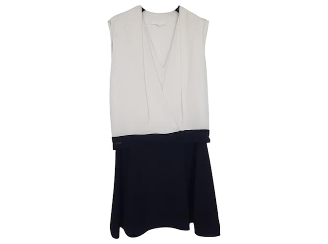 Bi Black/Ecru Dress Alexander WANG Eggshell Leather Silk Polyester  ref.604772 - Joli Closet