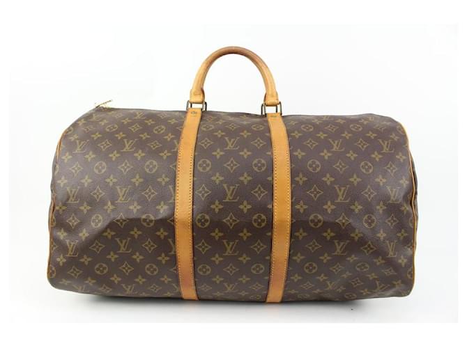 Louis Vuitton Monogramme Keepall 55 sac de marin Cuir ref.605958 - Joli