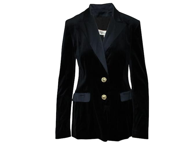 Veste En Velours Bleu Marine Femme