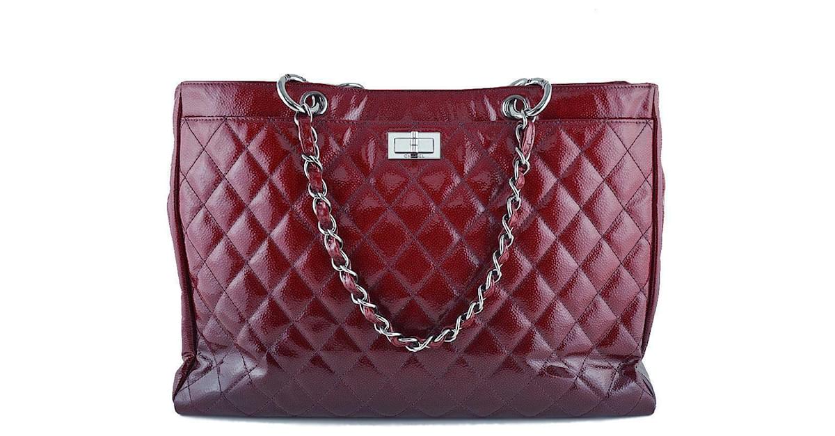 Mademoiselle Chanel Red Ombre Patent Quilted Caviar Diamond Shine