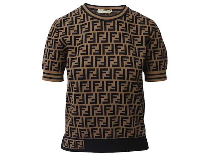 FENDI zucca柄　カットソー Fendi Zucca Pattern Lightweight Long Sleeve Shirt Size 46