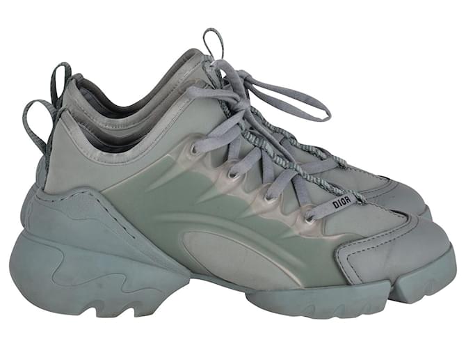 Dior D-Connect Low Top Sneakers in Green Leather ref.608287