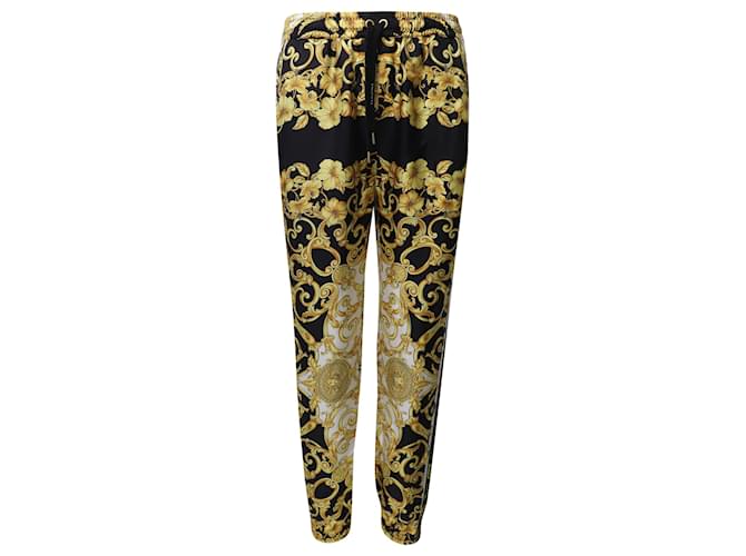 パンツ VERSACE BAROQUE PANTS VERSACE Acanthus yellow & blacknbarocco baroque track pants