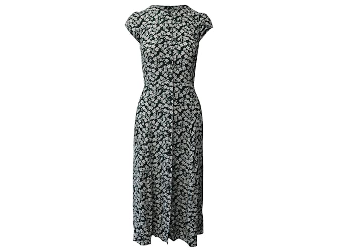 astr blue dress Adamaris Floral Halter Tiered Ruffle Maxi Dress main image 1