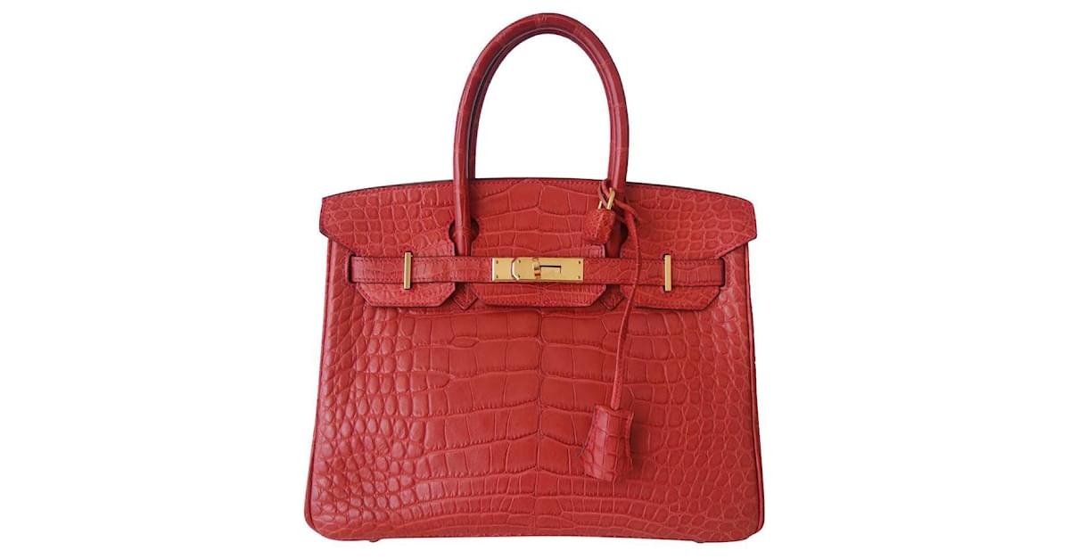 Hermès HERMES BIRKIN 30 Red Exotic leather ref.228791 - Joli Closet